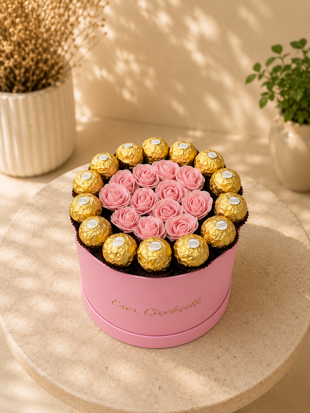 Pink Rose & Rocher Box
