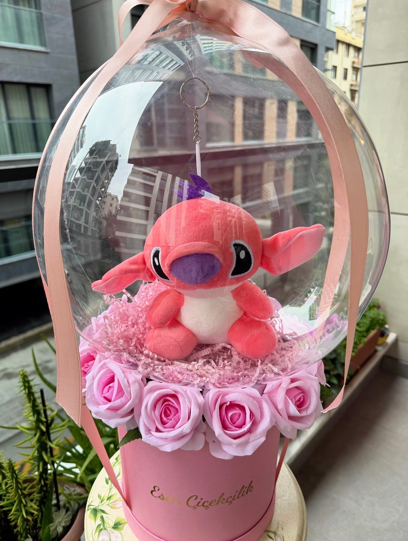 Angel Rose Box - Pembe Kutuda