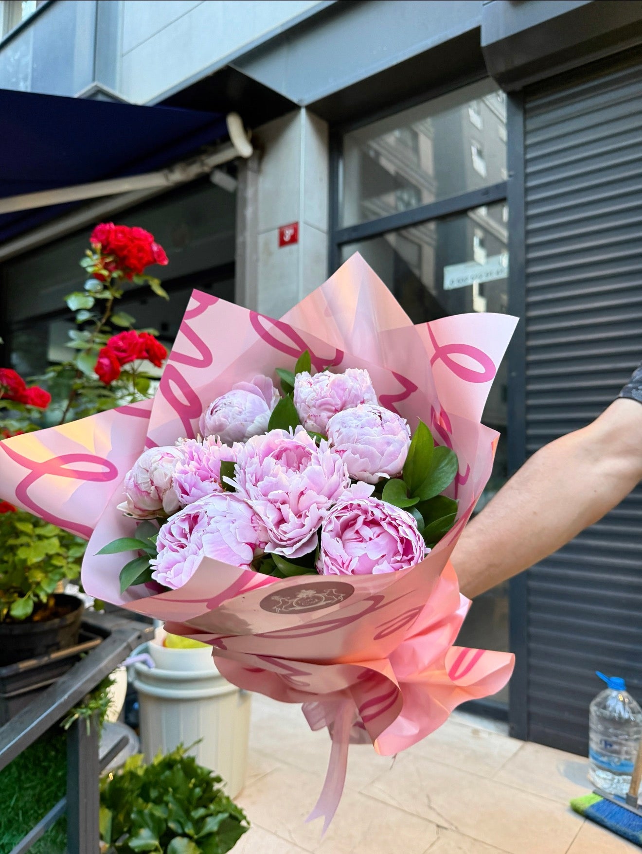 7 Pembe Şakayık Buketi