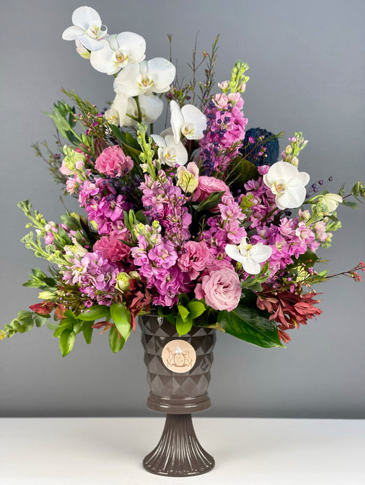 Prestige Desenli Vazoda Floral Mosaic Aranjmanı